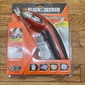 Black & Decker Cordless Power Scissors - Red and Black